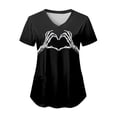 thumbnail image 6 of Godom V Neck Fall Shirts for Women Graphic T Shirts Cute Halloween Tee Tops, 6 of 7