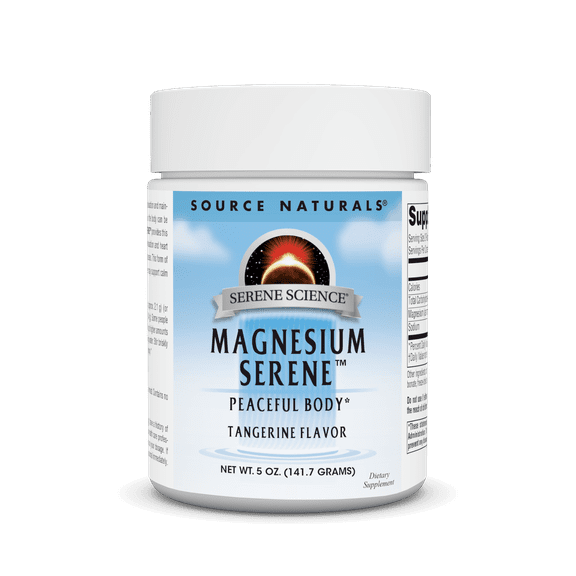 Source Naturals Serene Science Magnesium Serene, Peaceful Body, Tangerine Flavored, 5 Ounces