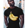 thumbnail image 2 of Banana Men's T Shirts T-Shirt for Men Crew Neck Tees Cotton Tops, Black, S, 2 of 7