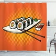 thumbnail image 1 of Ambesonne Sushi Shower Curtain, Japanese Dish with Wasabi, 69"Wx70"L, Multicolor, 1 of 3