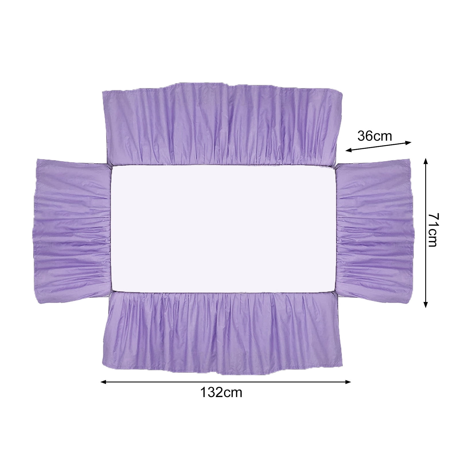 Opvise Bed Dust Cover Easy Installation Baby Crib Bed Skirt Soft Elastic Toddler Crib Bedding Skirt for Bedroom