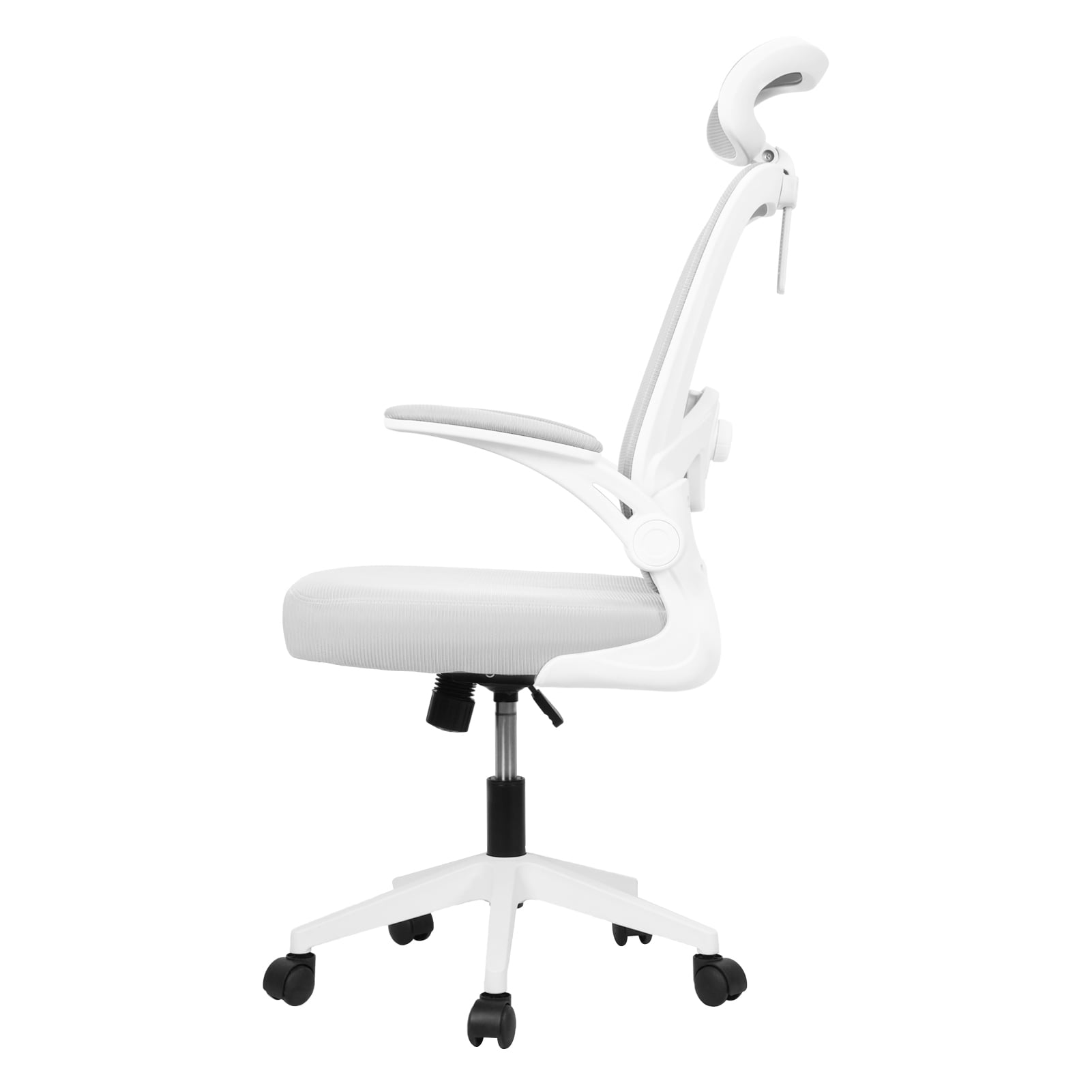 Dapmiu Ergonomic Office Chair with 3D Adjustable Headrest & Lumbar Support, 350lbs Capacity Mesh Computer Chair, 90-135° Recline with Flip-up Armrests for Home Office