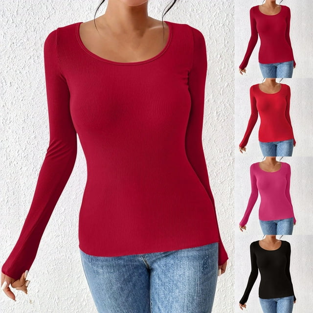 Chemises à Manches Longues pour Femmes Chemises à Manches Longues pour Femmes Habillées Basiques Chemises à Manches Longues pour Femmes Tunique à Manches Longues Blouse à Manches Longues, Noir
