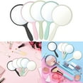 thumbnail image 4 of 25 Pcs Handheld Mirror with Handle Bulk, 3.94" L x 2.17" W, Small Portable Round Mirror for Kids Travel Makeup Classroom Camping Daily Use (White, Pink, Black, Blue, Green), 4 of 6