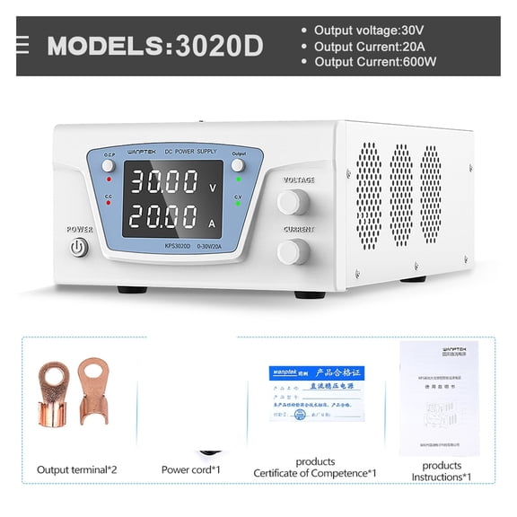 Wanptek High Power 300V 3A Adjustable Lab Power Supply Bench Source Digital Switching Power Supplies Voltage Current Stabilizer ,Test accurately