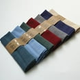 thumbnail image 3 of Washable Cotton Linen Napkin, Soft Comfortable and Reusable Linen Dinner Napkins Cloth for Home and Kitchen (Dark Blue), 3 of 9