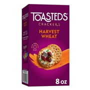 Toasteds Harvest Wheat Crackers, Party Snacks, 8 oz