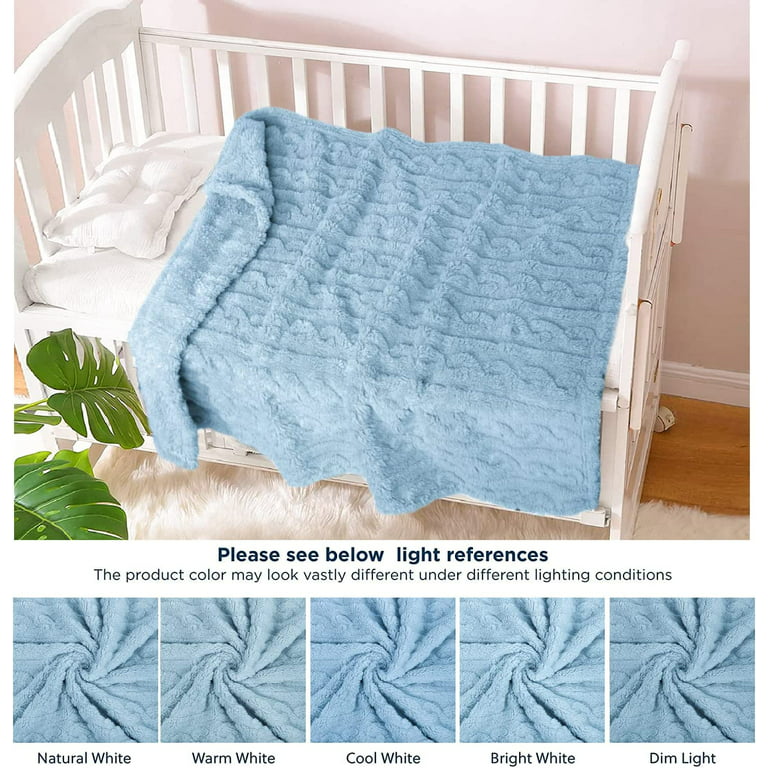 Blue Cozy Fleece Baby Blanket (Personalization Included) – J.A.