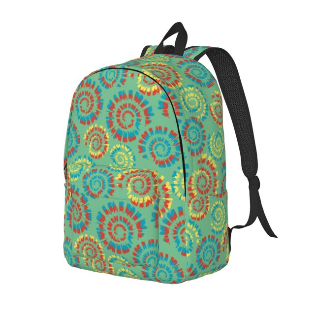 Fotbe Colourful Tie Dye Mochila de Lona con Estampado, Mochila Duradera, Mochila Versátil de Alta Calidad, Mochila Compacta Vintage-Small