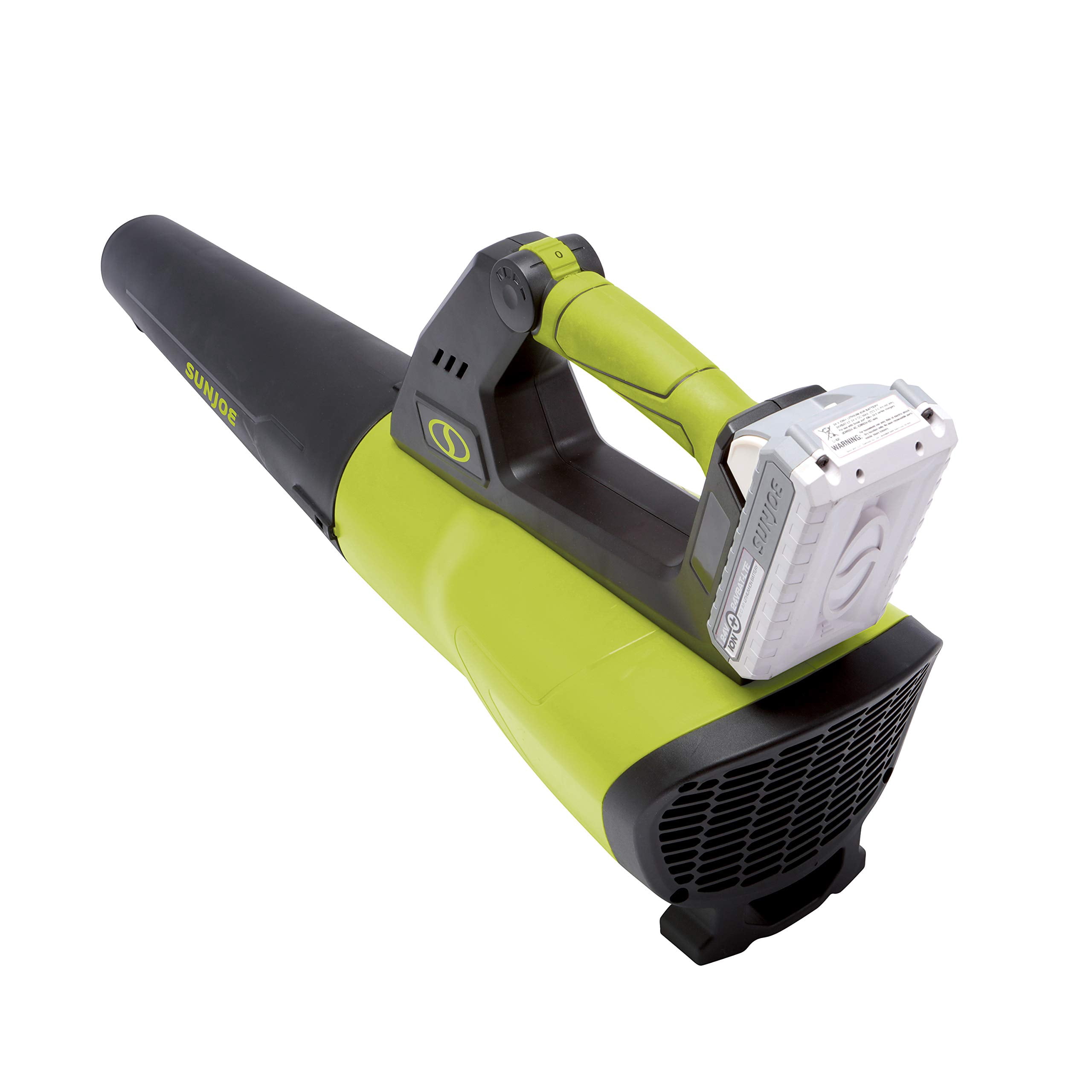 Restored Premium Sun Joe 24V-JB-LTE 24-Volt 385-CFM Amp Turbine Cordless Jet Leaf Blower, Kit (w/2.0-Ah Battery + Quick Charger) (Refurbished)