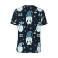 thumbnail image 2 of Daiia Gnome and Snowflakes Mens Baseball Jersey Button Down Shirts Short Sleeve Sports Uniforms-Small, 2 of 9