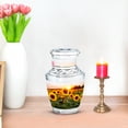 thumbnail image 7 of JAGASY Sunflower Mini Urn for Sister, White Small Keepsake Urns for Human Ashes, Sunset Sunflower Field Decorative Urns for Brother, Miniature Cremation Urn for Siblings, (3 Inch), 7 of 7