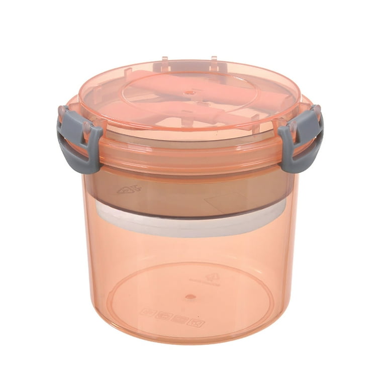  Wheelive Insulated Yogurt Container with Lid, Leak Proof  Stainless Steel Parfait Cups with Lids and Reusable Plastic Spoon, 17oz  Overnight Oats Containers with Lid On the Go, Dishwasher Freezer Safe: Home