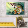 thumbnail image 3 of Pescado 5D DIY Full Round Drill Diamond Painting Rhinestones Mosaico Imagen 40x30cm Hugtrwg Para estrenar, 3 of 9