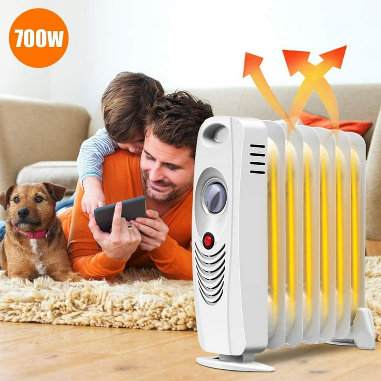 Gymax 700W Oil Filled Space Heater Radiator w/ Adjustable Thermostat Home  Office - Walmart.com