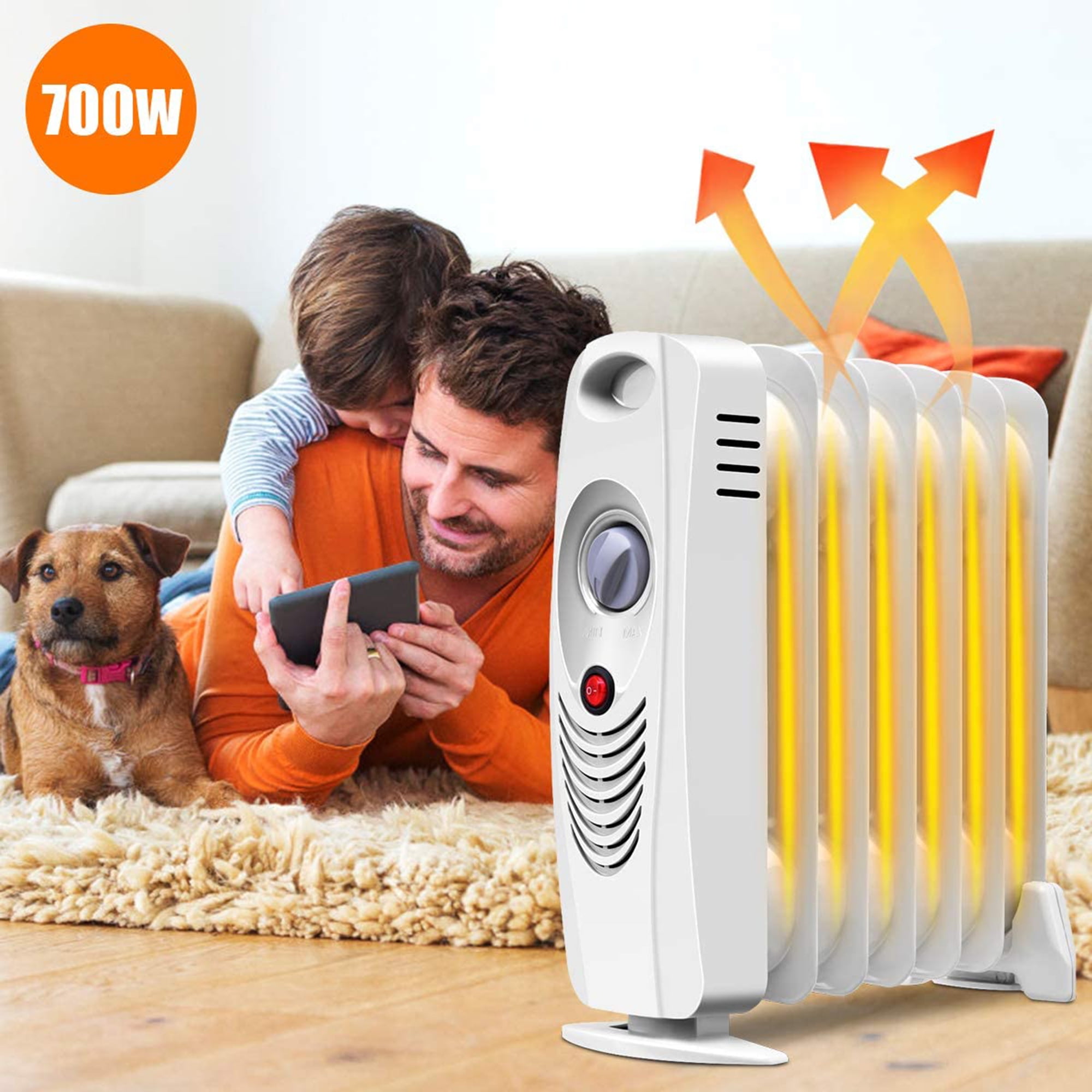 Gymax 700W Oil Filled Space Heater Radiator w/ Adjustable Thermostat Home  Office | Walmart Canada