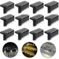 thumbnail image 1 of 12 pcs Waterproof Solar Fence Lights, Stair Lighting, IP65 LED Solar Lights for Garden, 1 of 4
