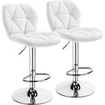 thumbnail image 1 of Juego de 2 Banquetas Ajustables de Cuero PU Blanco Yaheetech, 1 of 9