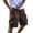 Coffee@GC@, variant on CONZONE Mens Cargo Shorts Elastic Waist Drawstring Hiking Shorts for Men Solid Color Lightweight Loose Fit Gym Athletic Shorts With Pockets