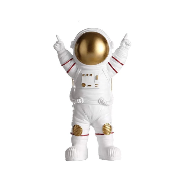 Naiovety Estatua pequeña de astronauta del astronauta, adornos de resina, decoración de escritorio para habitación, regalo de cumpleaños para niños Decoración del hogar Naiovety HA016080-00