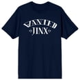 thumbnail image 5 of League of Legends Arcane 'Wanted Jinx' Adult Navy Crew Neck Short Sleeve T-Shirt-Medium, 5 of 7