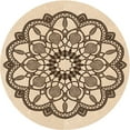 thumbnail image 1 of Ahgly Company Machine Washable Indoor Round Transitional Sienna Brown Area Rugs, 7' Round, 1 of 7