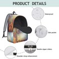 thumbnail image 4 of Colorful Starry Sky and Universe Backpack for School, Cute School Bag with Adjustable Shoulder Straps and Padded Back, 15.7"x11.8"x5.5", 4 of 5