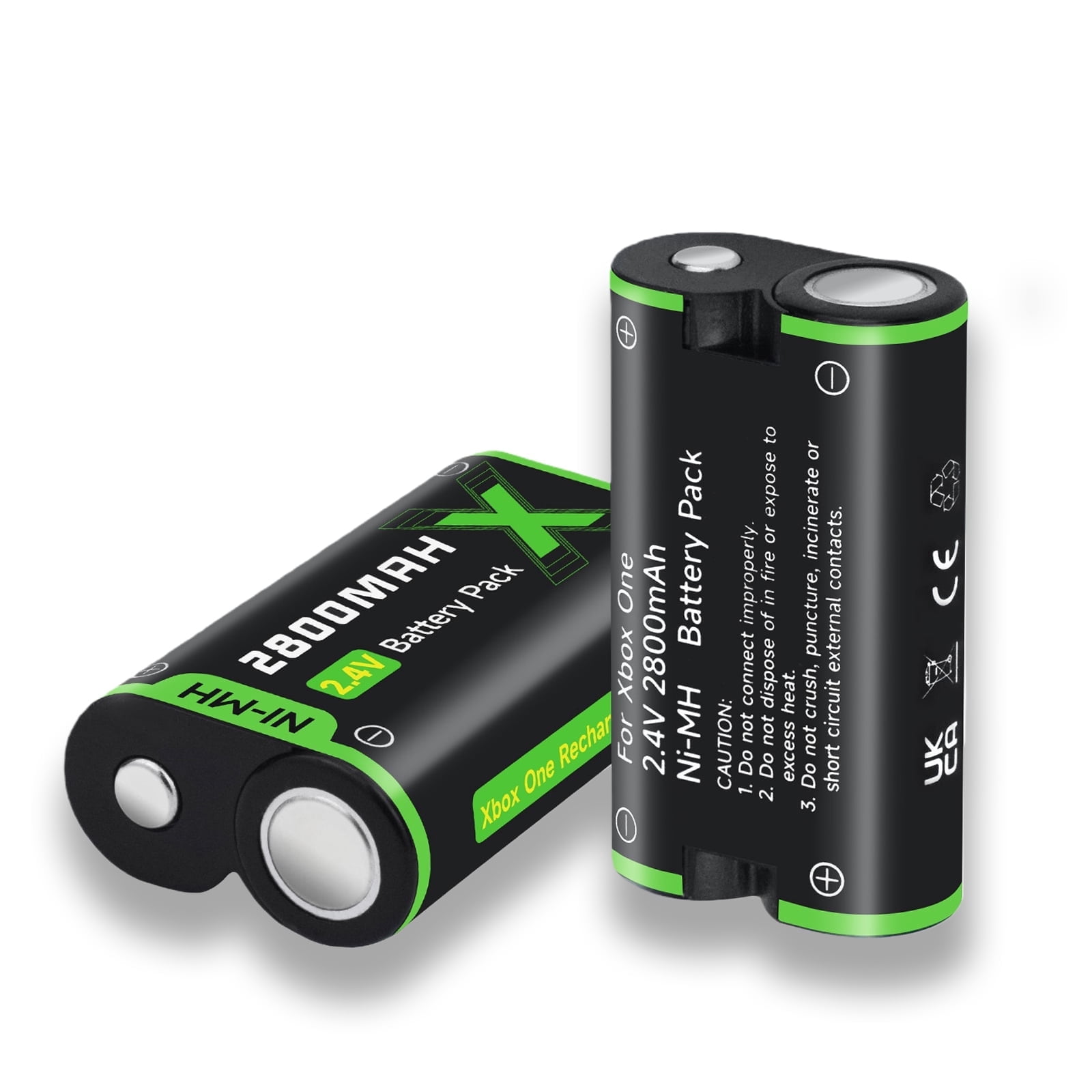 Xbox Controller Battery Pack, 2 Pack 2800mAh Rechargeable Battery for Xbox, Series X, Series S, One/ X/ S, Elite Controllers