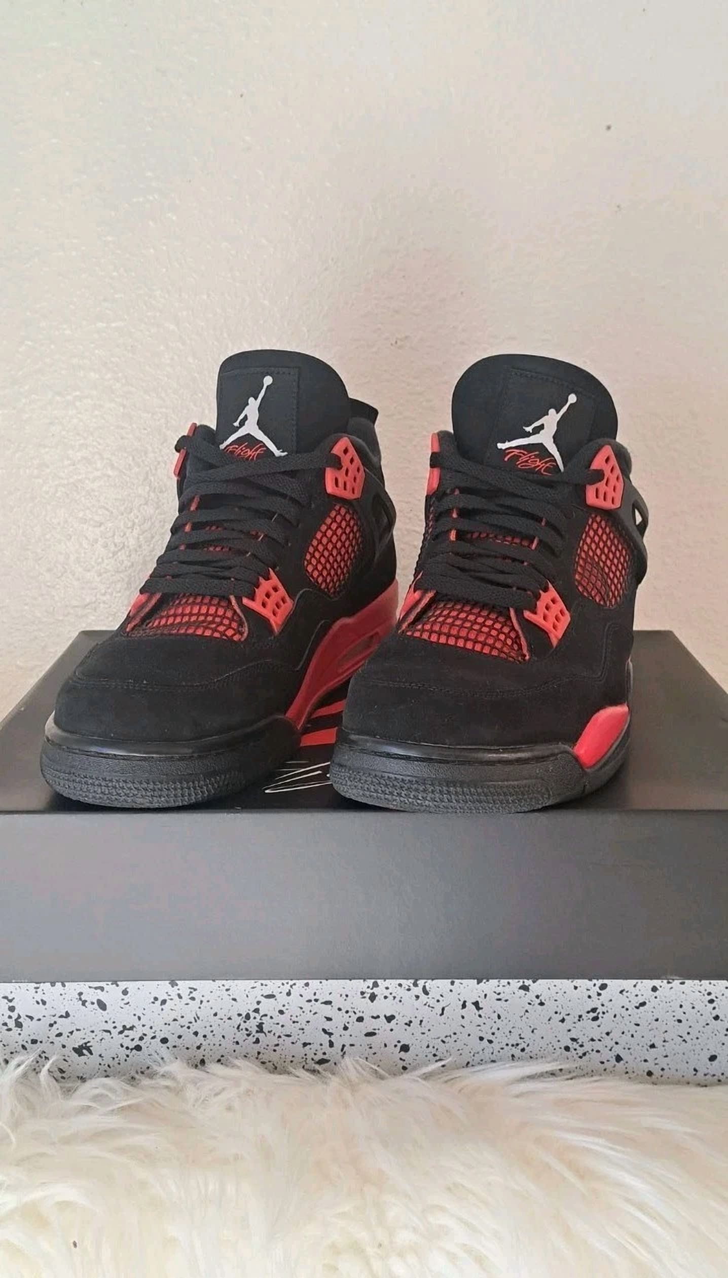Nike Air Jordan 4 Retro Red Black Multi-Color CT8527-016 Mens 12