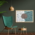 thumbnail image 2 of Modern Wall Art with Frame, Brain Image Left and Right Music Logic Art Side Science Educational Print, Printed Fabric Poster for Bathroom Living Room, 35" x 23", White Teal Umber, by Ambesonne, 2 of 2