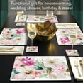 thumbnail image 4 of Cala Home "Fragrant Spring" 4 Pack Decorative Hardboard Cork Back Tabletop Placemats, 4 of 7