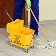 Impact Products Mop Bucket With Wringer HHMB20L - Heavy Duty Plastic, 21 Qt, Yellow