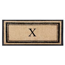 A1HC Natural Coir & Rubber Door Mat - 30"x 60", Hand-Flocked, Thick, Durable, Heavy-Duty, Indoor/Outdoor Doormat Monogrammed