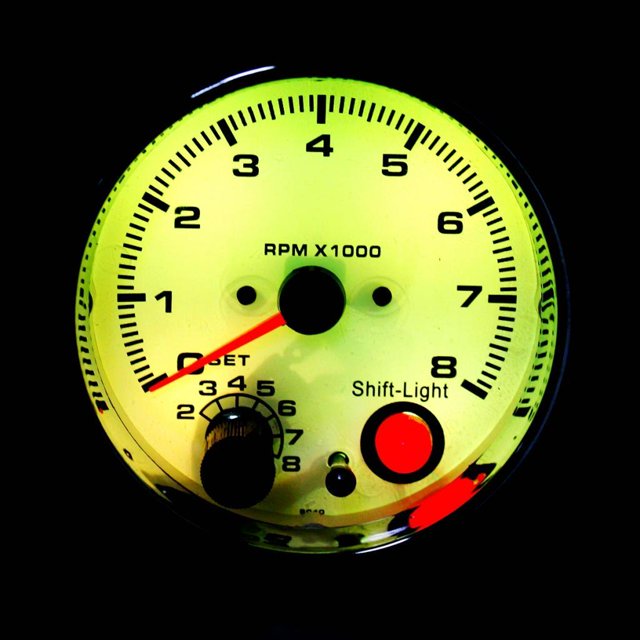 Medidor de RPM del tacómetro del coche Yotijar Tacómetro 3.75 Pulgadas 95 mm con lámpara de Cambio
