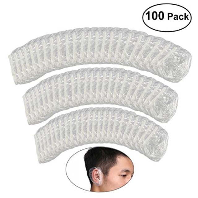 100Pcs Disposable Clear Shower Water Ear Protector Cover