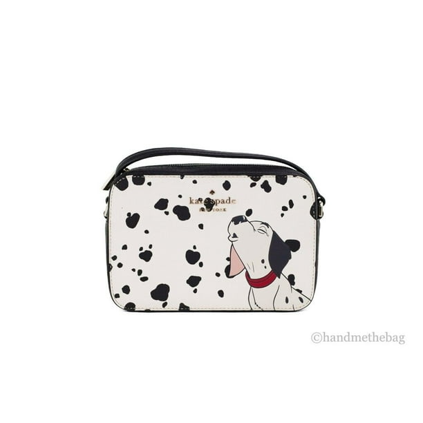Kate Spade X Disney 101 Dalmatians Saffiano PVC Mini Camera Crossbody  Handbag (Parchment) 