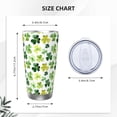 thumbnail image 3 of St Patricks Day Tumbler 20oz Watercolor Shamrock Stainless Steel Insulated Tumblers with Lid and Straw Irish Clover Travel Coffee Mug Wine Tea Cups Water Bottle Holiday Gifts for Women, 3 of 6