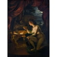 thumbnail image 2 of Ignaz Unterberger 11x14 Black Ornate Wood Framed Double Matted Museum Art Print Titled: Hebe Soaked the Eagle of Zeus with Nectar (Before 1795), 2 of 5