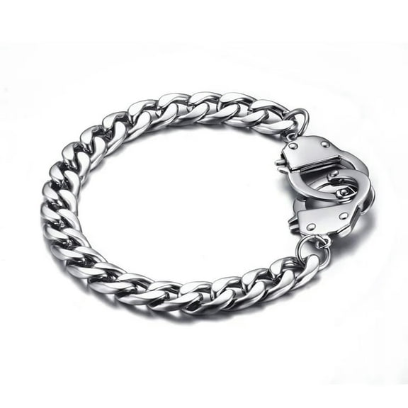 Handcuff Bracelet Women / Men Promise Jewelry Stainless Steel Chain High Quality