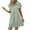 Green(Trending), variant on Mingw Ladies Babydoll Dresses Babydoll Short Sleeve Polo Shirt Dress Casual Activewear Solid Color Loose Mini Dresses L