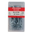 thumbnail image 2 of 100 Pack #8 x 2-1/4" Flat Head Socket Zinc Plated Wood Screws, 2 of 2