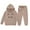 Khaki, variant on Hienoo Toddler Girls Casual Sports Outfits Cartoon Cat Print Pullover Hoodie Pants Set