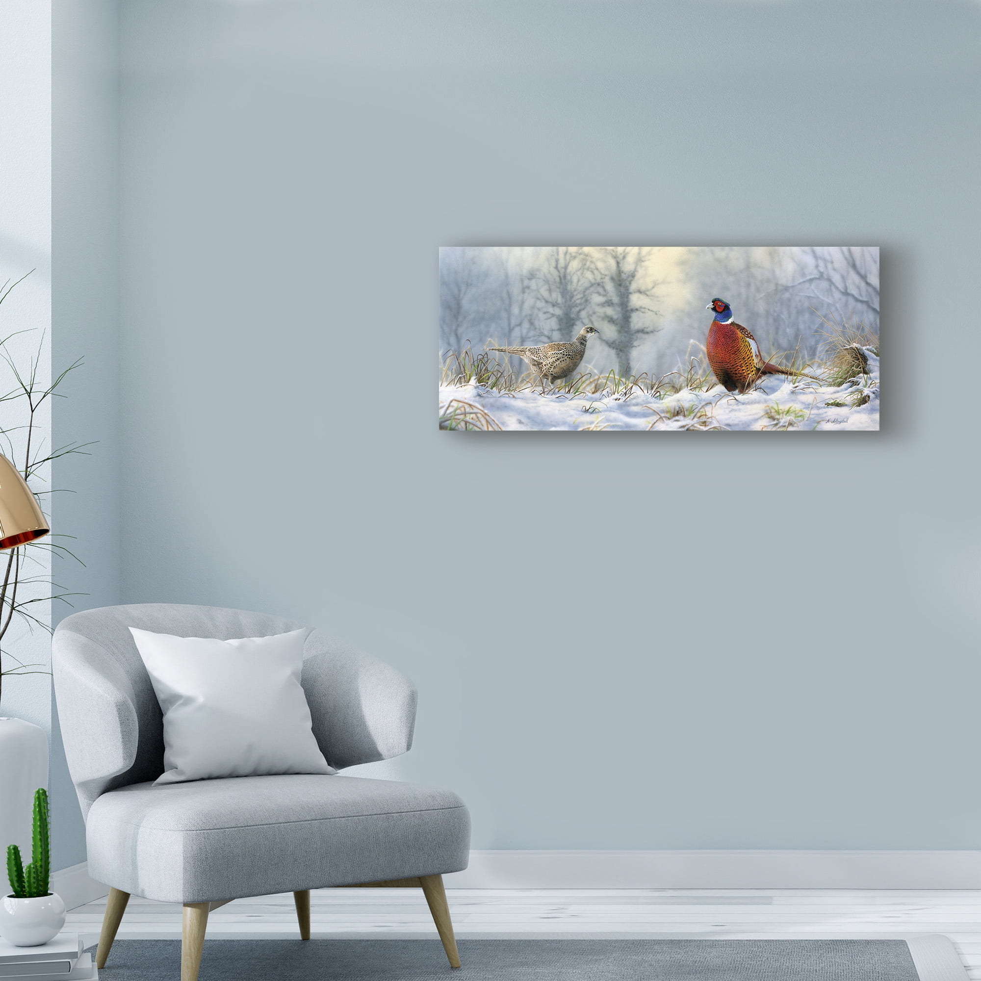 Trademark Fine Art 'Pheasants' Canvas Art by Nigel Artingstall
