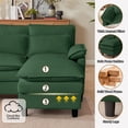 thumbnail image 6 of Pingliang Home Oversized U Shaped Couch,4 Seat Sectional Sofa with 4 Pillows,Upholstered Symmetrical Cloud Couch with Double Chaise,Wrap Around Sofa Modular sofa for Living Room Apartment Office, 6 of 7