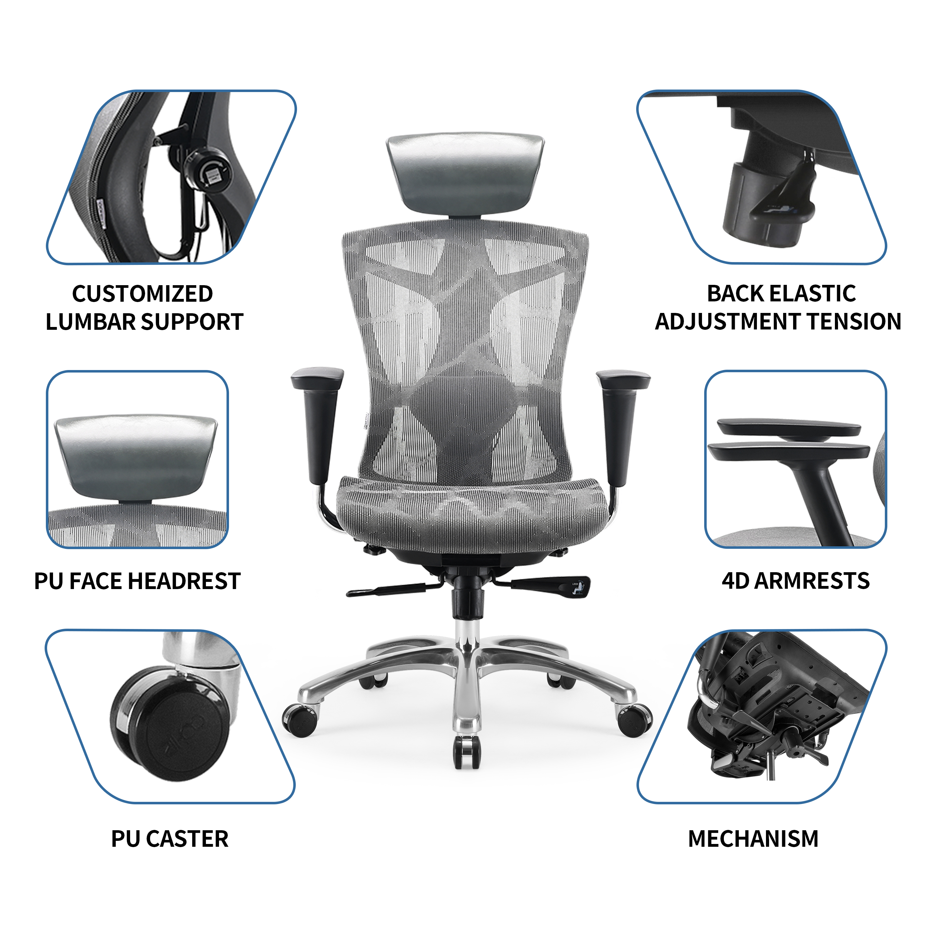 Buy SIHOO Ergonomic High Back Office Chair, Computer Mesh Desk Chair