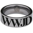 thumbnail image 2 of What Would Jesus Do WWJD Tungsten Carbide Ring, 2 of 9