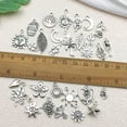 thumbnail image 3 of U8MO 10/30pcs Leaf Flower Antique Silver Charms Pendants for Jewelry Making DIY-23# 10pcs leaf 9x19mm, 3 of 9