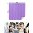 thumbnail image 4 of Purple Striped Cloth Napkins Set of 4 Reusable Dinner Napkins, Geometric Pink Vertical Solid Rainbow Cocktail Napkin Washable Table Napkins for Wedding/Holiday Party/Baby Shower 20"x20", 4 of 7