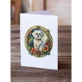 thumbnail image 2 of Maltese Christmas Flowers Greeting Cards Pack of 8 7 in x 5 in, 2 of 3