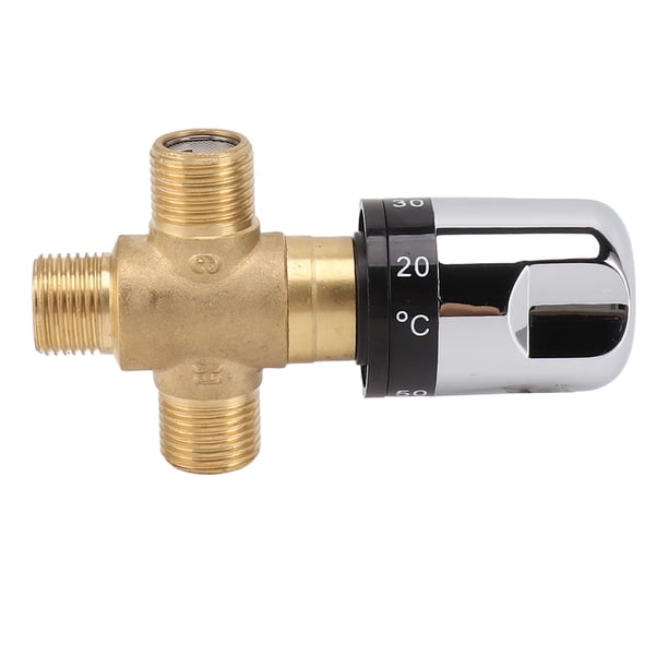 Válvula De Control De Temperatura Del Agua, Válvula Mezcladora Termostática, Detección Térmica De Latón, Filtro Incorporado Para Lavabo